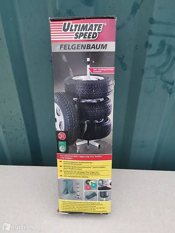 Felgenbaum schonendes Lagern von Räder