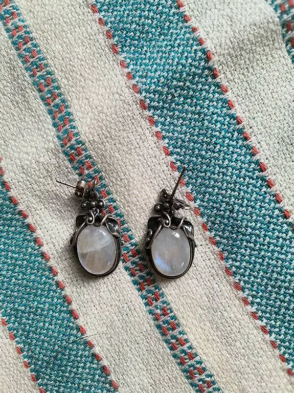 Ohrringe Mondstein 925 alt