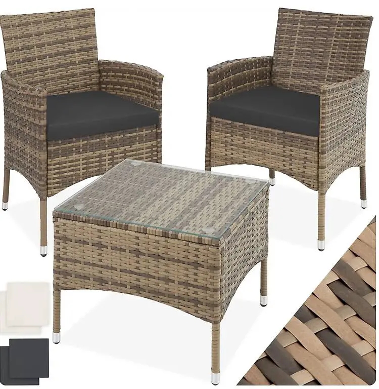 Rattanset Luzern natur