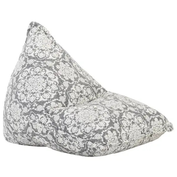  Beanbag Hellgrau Stoff Patchwork