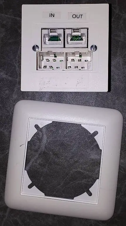 Feller 4fach Dose DSL 2xT+T, 1xRJ45, 1xRJ11