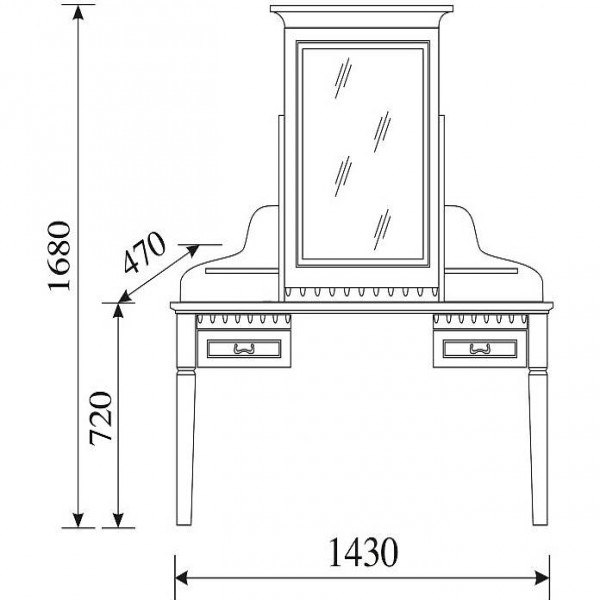  KONSOLE SCHMINKSPIEGEL MASSIV HOLZ KOLONIAL STIL NEU OM