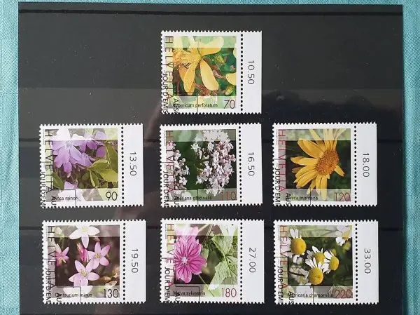  Dauermarken Heilpflanzen 2003 7 Werte gestempelt