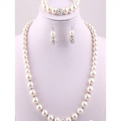 3 er Set Perlen - mit Schmuckkugel