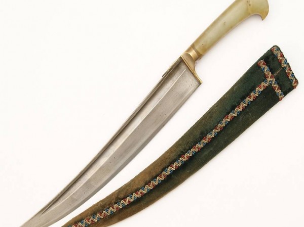  Antiker Dolch - Griffschalen aus Jade