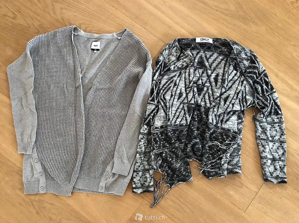 Graue Strickjacke / Jäkli Gr: XS 34, 36, 38