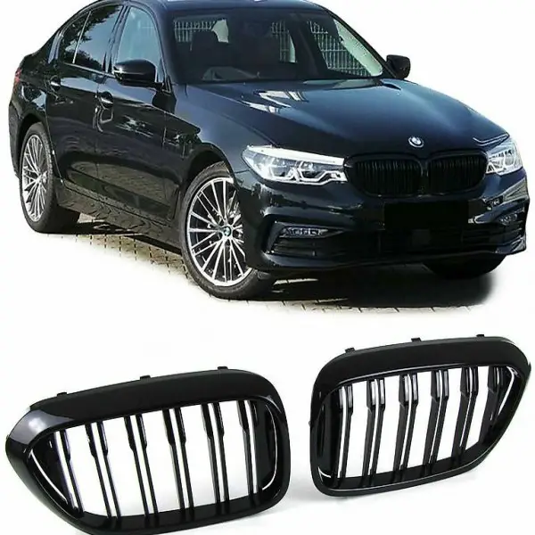  Kühlergrill Nieren schwarz glänzend für BMW 5er G30 G38
