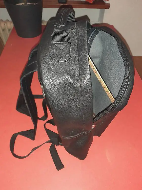 Lederrucksack Motorrad schwarz