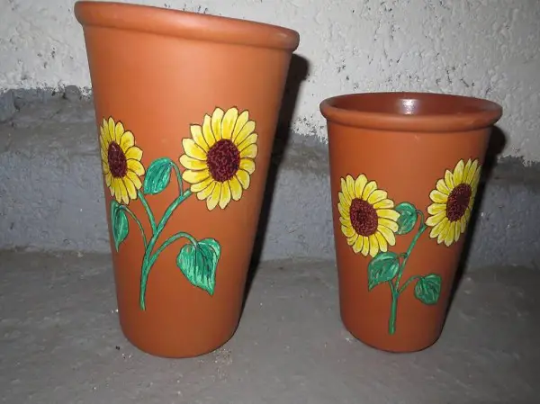 Div.Handbemalte Töpfe