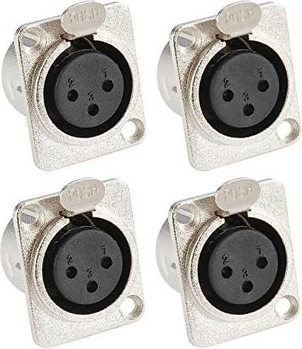 Hochwertige XLR-Einbaubuchse 27 mm Tiefe, 28 g