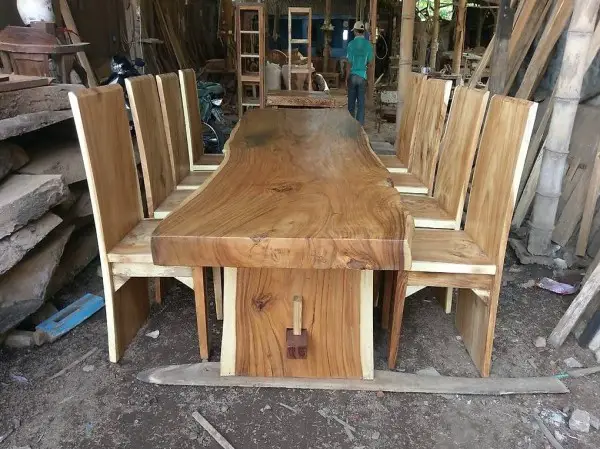  1 Tisch 6 Stühle Esstisch Küchentisch Holztisch Konferenz