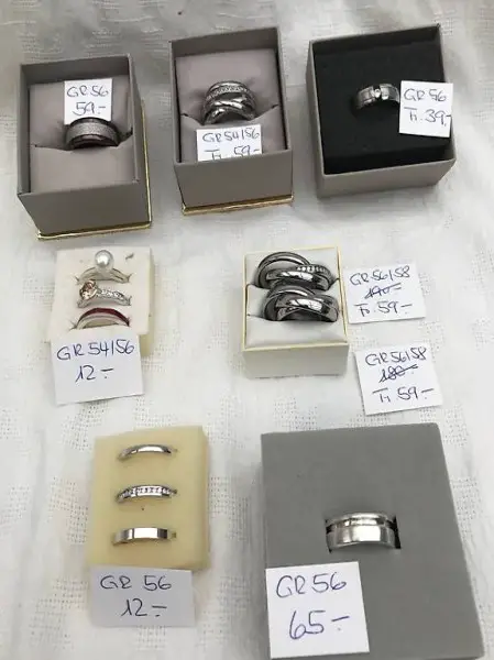 Verschieden elegante Ringe Gr 54/56 rhodiniertes silber, neu