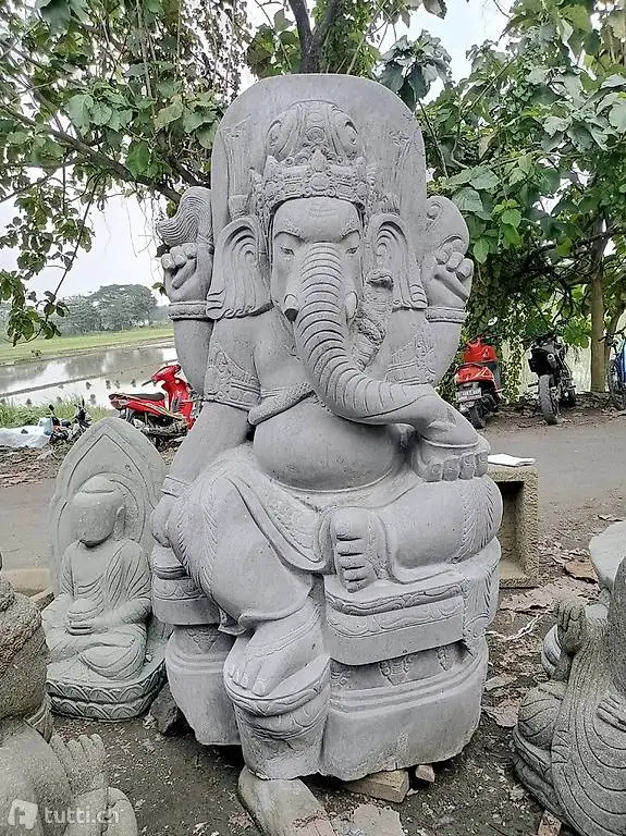  Skulptur Ganesha Elefantengott Steinskulptur Buddha Figur