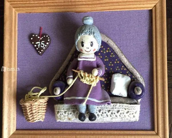 HANDGEFERTIGTES FIMO-BILD, 30 JÄHRIG