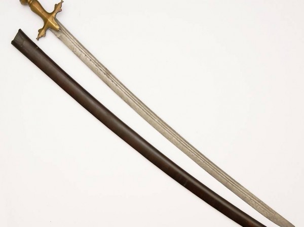  Antiker Säbel - Klinge aus Damaststahl