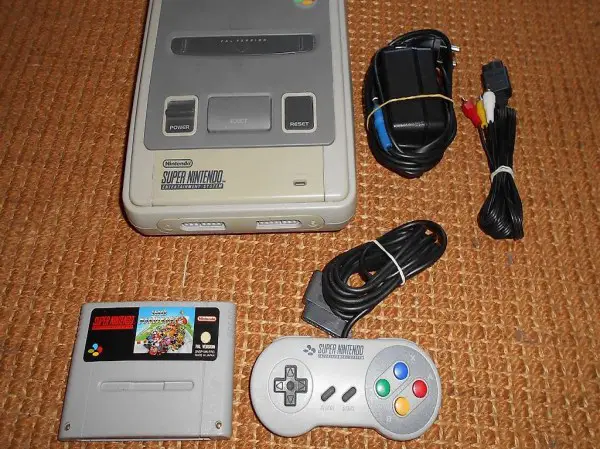  Super Nintendo mit dem Top Spiel Super Mario Kart