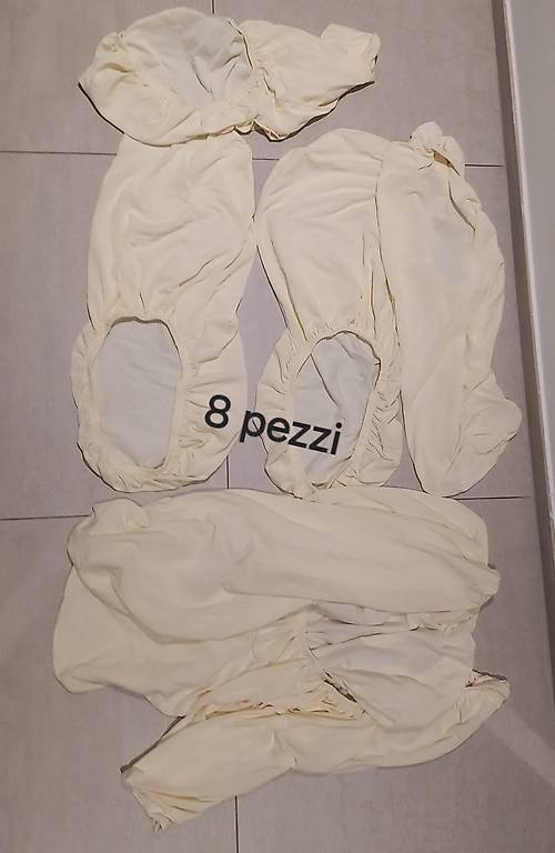 Fodere coprisedie set bianco crema