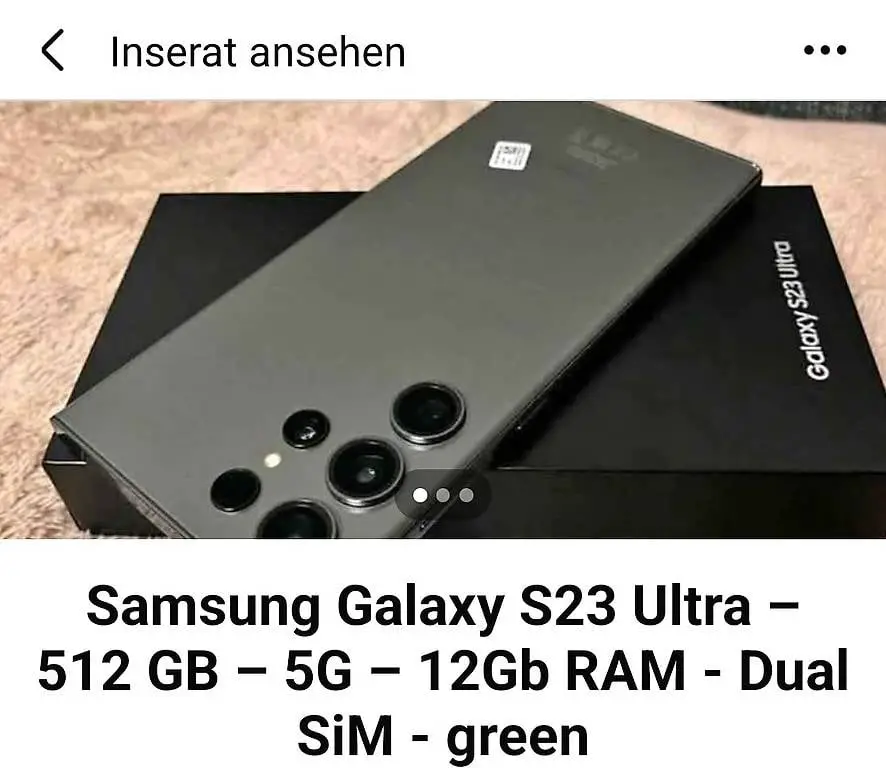 Samsung Galaxy S23 Ultra 512 GB 5G 12Gb RAM Dual SiM