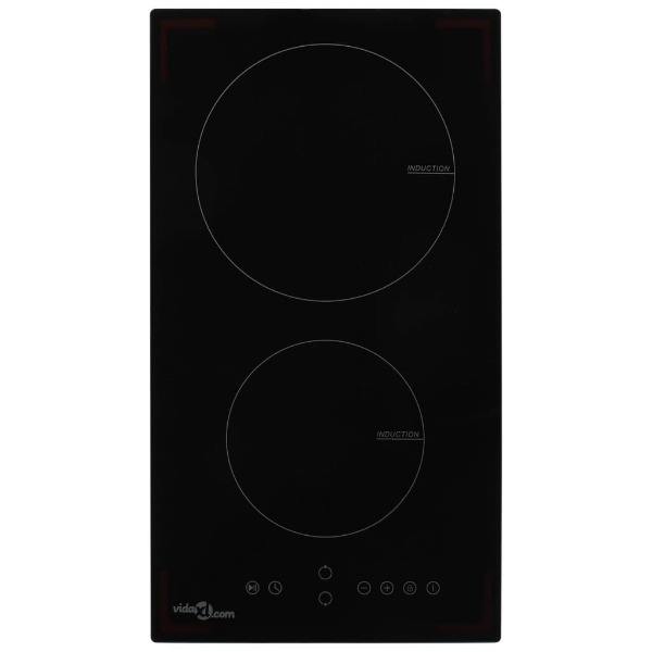 Induktionskochfeld mit 2 Brennern Touch-Bedienfeld Glas 35..