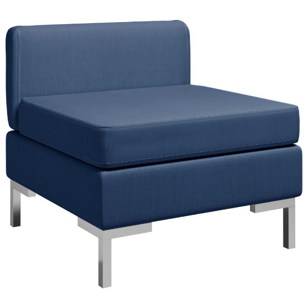  Mittelsofa Modular mit Auflage Stoff Blau