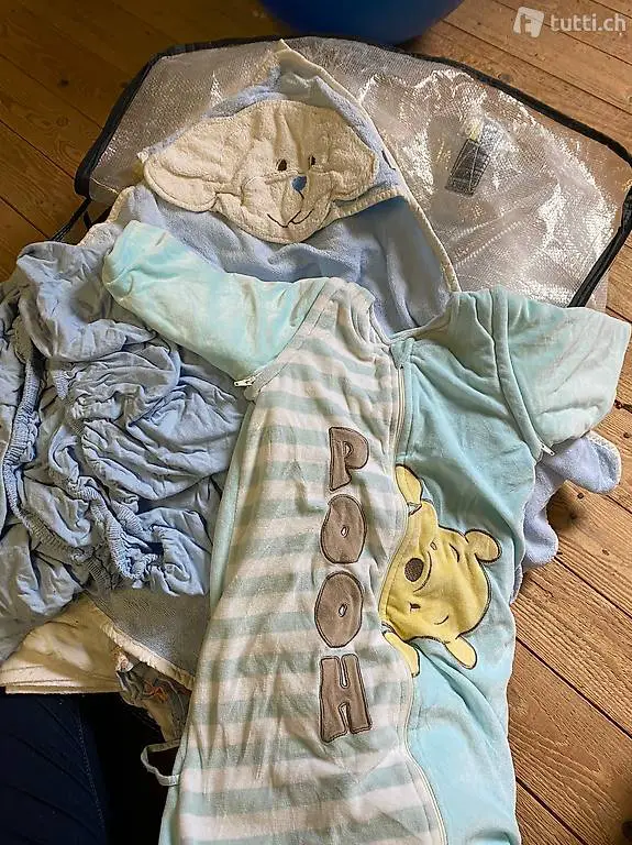 Baby-Schlafsack 90cm, Babybadetuch und Babyfixleintuch