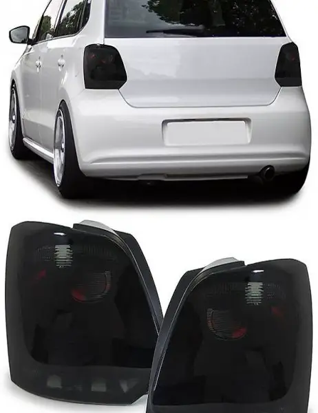  KLARGLAS RÜCKLEUCHTEN SCHWARZ SMOKE FÜR VW Polo V 6R 09-14