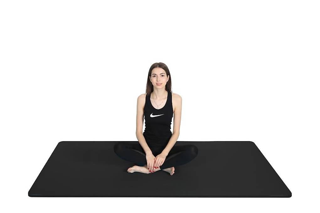 Yogamatte schwarz 190 x 100 x 1.5 cm