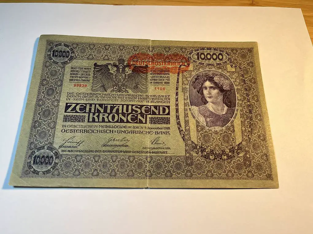 Zehntausend Kronen, Östereich-Ungarn 1918