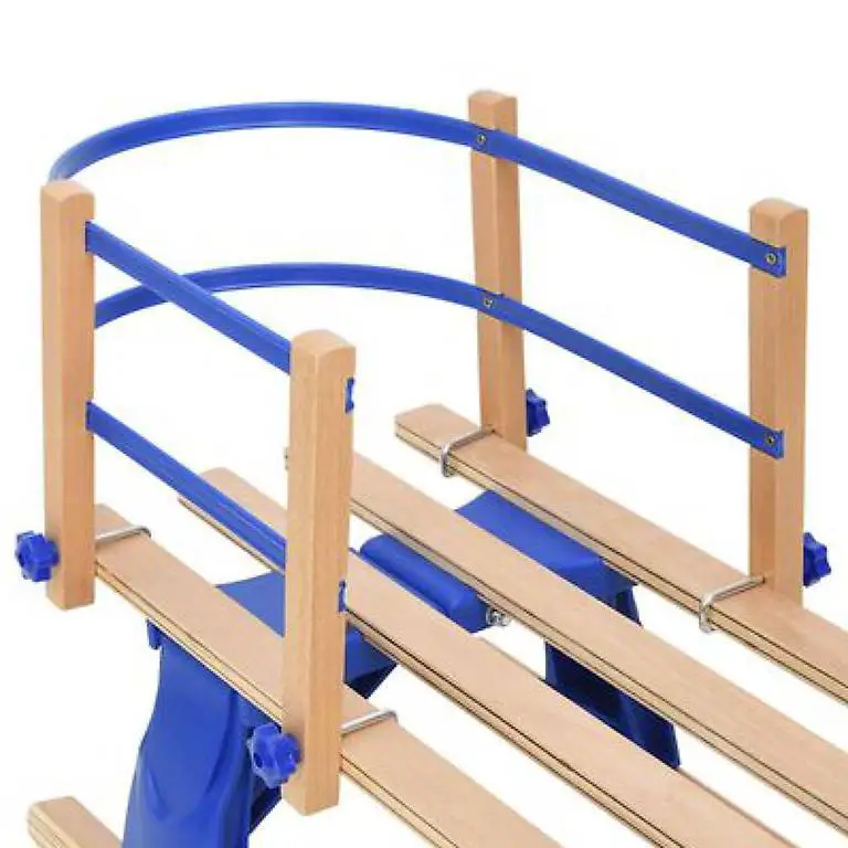 Rückenlehne für Schlitten Blau Sperrholz 193737