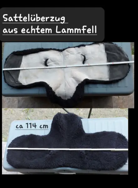 Neuer Lammfell Sattelüberzug
