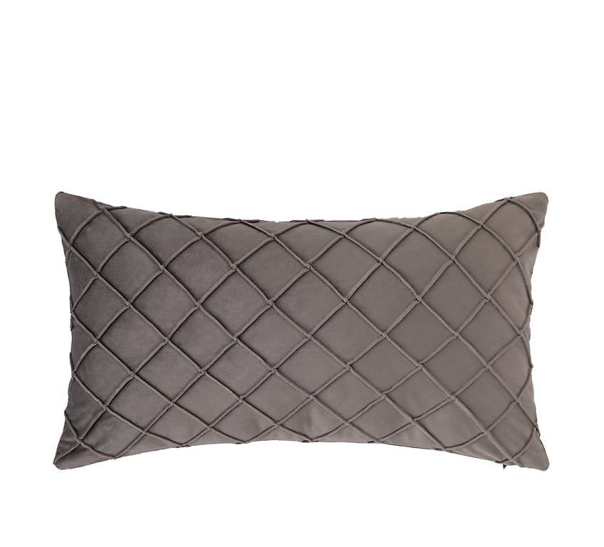 Kissen CARO grau 50 x 30 cm