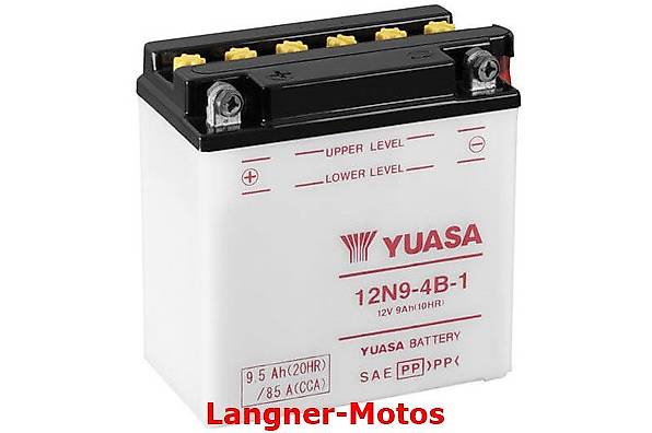 yuasa 12n9-4b-1 12v/9ah incl. säurepack yamaha rd mz ktm