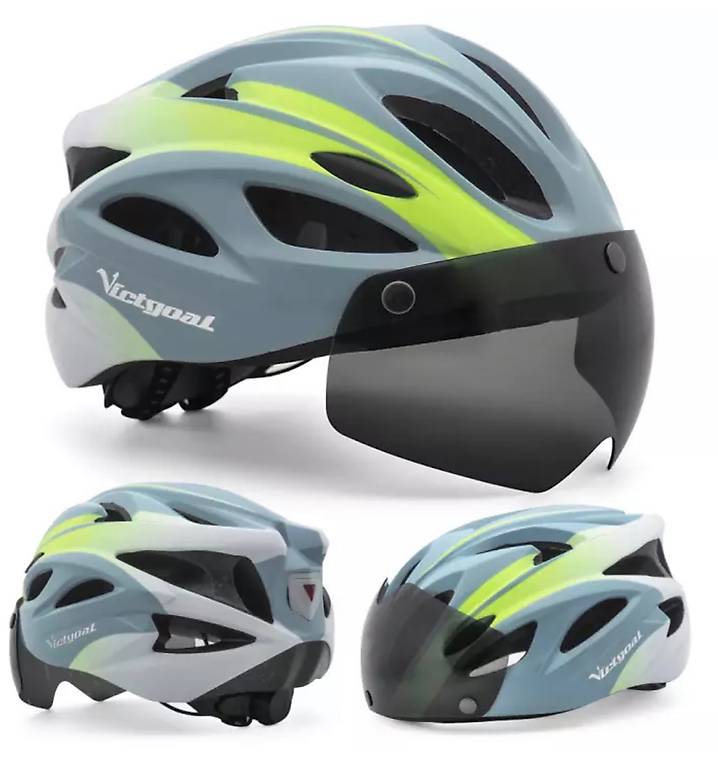 Helm 3 verschiedene Farben M/L Licht Magnet Blende getönt