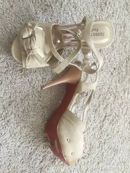 Highheels gr.40 Beige Leder
