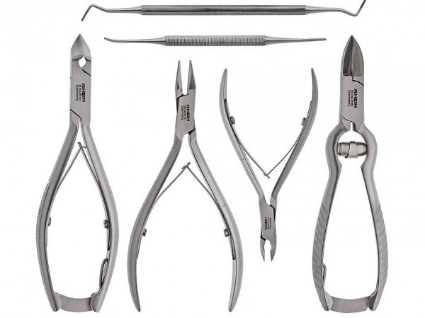  Nagelzange -Podologie Instrumente Set Maxi 6-teilig