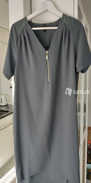 Tunika Bluse matt grün Gr. 38