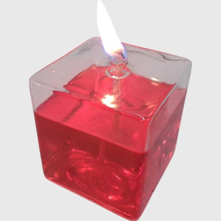 Öllampe Glas würfelform NEU