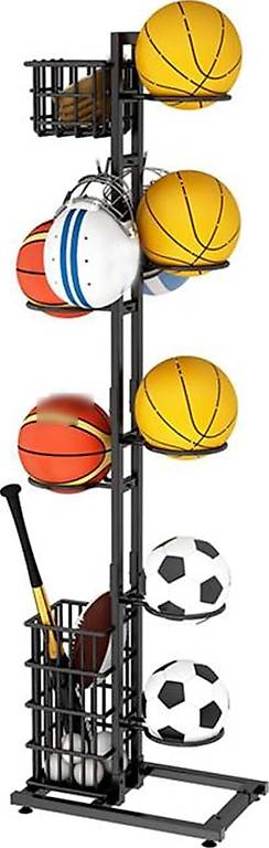 Aufbewahrungsregal for Tennisschläger. Schwarzes Aufbewahrun