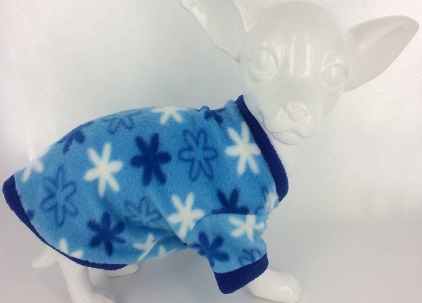  F+M Fleecepulli POLAR hellblau,rosa für chihuahua Gr.XS/S