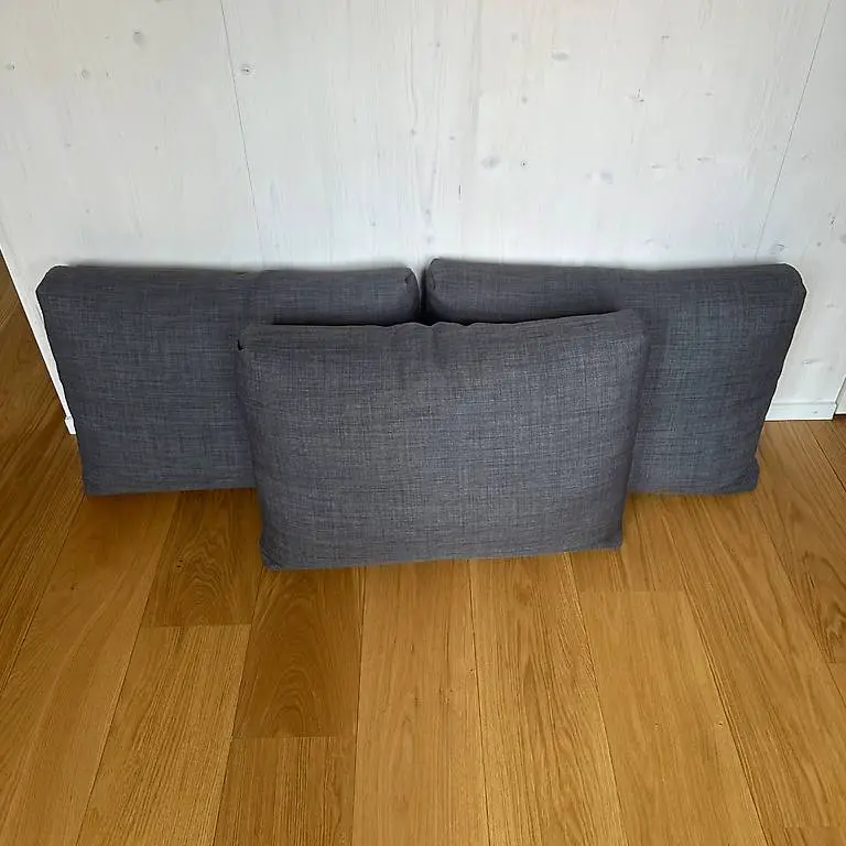 3 Sofakissen IKEA Friheten, Skiftebo dunkelgrau 67x47 cm