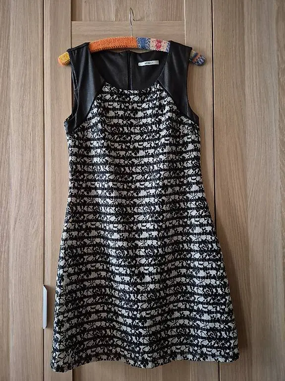 Kleid schwarz/weiss MOKA"S Gr. 38/40