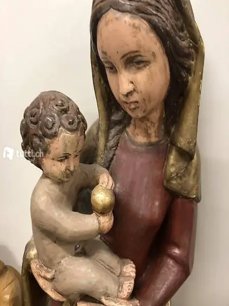 Madonna mit Kind 80cm h, Holz