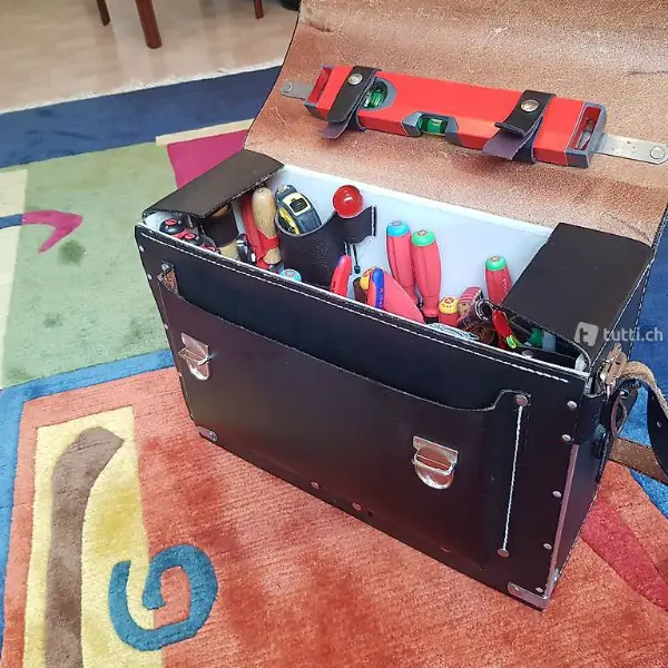 Werkzeugkiste Leder Werkzeugkoffer Werkzeugtasche