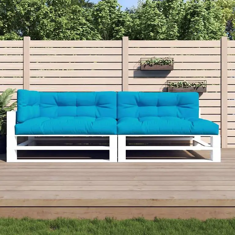 Palettenkissen 5-tlg. Blau Stoff