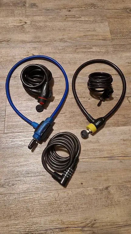 5x Fahrradschloss mit Schlüssel/Zahlencode