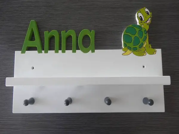 Kindergarderobe mit Namen