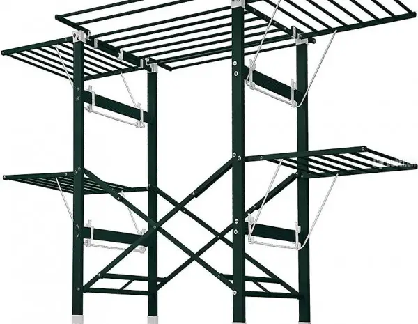  Wäscheständer Aluminium mit Rollen