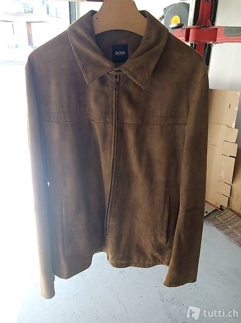 Hugo Boss original Leder Ziegenleder Jacke Lumber Gr. 54