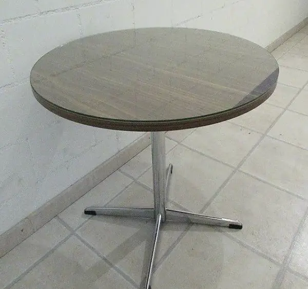  Salontisch mit Glasplatte 1970