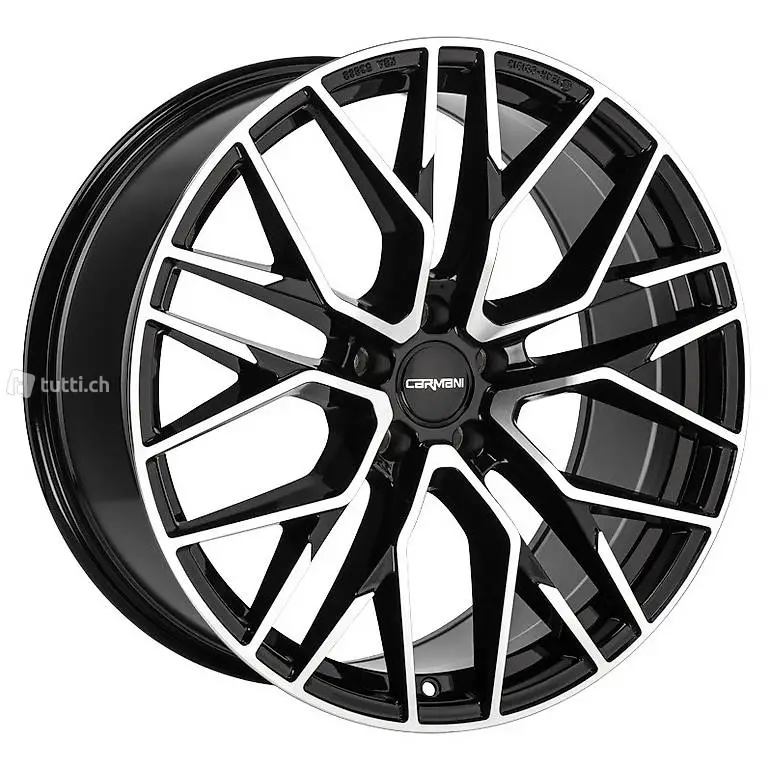  CARMANI Felge 11x22 5-130 ET50 MT71,6 black polish Ludwig